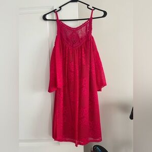 AS U WISH Cold Shoulder Lace Dress